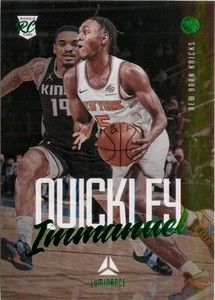 Immanuel Quickley 2020-21 Chronicles Green Parallel Luminance Rookie Card#140