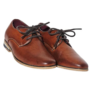 Betts Boys Brown Dress Shoes Size 8.5 Youth | Formal Lace-Up Smart Shoes 19cm - Picture 1 of 9