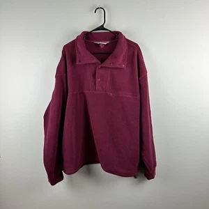 EMS Pinnacle Performance Vintage Fleece Ski Jacket Anorak Plum Men’s XL Snap - Picture 1 of 7