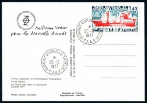 French Antarctic Territory • 1977 • Dumont D'Urville • FDI Postcard • Thala Dan - Picture 1 of 2