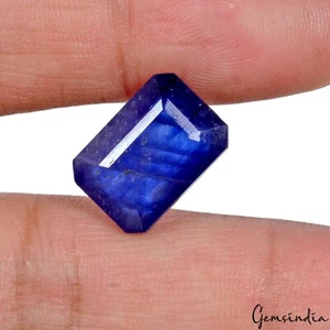 Zertifizierter 16,20 kt natürlicher Ceylon blauer Saphir Achteckschliff lose Edelstein für Ring - Bild 1 von 9