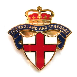 ENGLAND BADGE "FOR ENGLAND AND ST GEORGE" - Blue Version, Lapel Badge, UK Seller - Picture 1 of 2