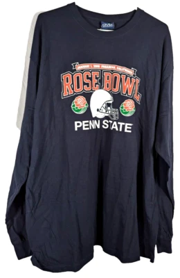 Penn State Rose Bowl 2009 Old Varsity Brand Long Sleeve T-Shirt XL Navy Cotton - Image 1 of 4