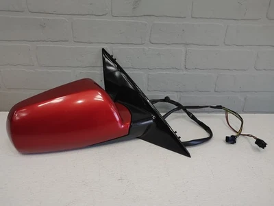 2008-2011 Cadillac STS Exterior Passenger Right Side View Mirror 9 Wire Red 505Q - Image 1 of 4