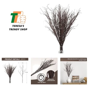 20 Pezzi Rami di Albero 35,4'' per Decorazione Rami di Salice Riccio Ramoscelli per Va... - Foto 1 di 8