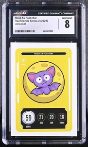 VeeFriends Bold As F**k Bat CGC 8 - Series 2 - RETIRED CURSE WORD TCG 23 - Bild 1 von 2