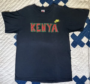 Vintage 1990s Gray Tag Nike Kenya "Just Do It" Black Single Stitch T-Shirt Gr. XL - Bild 1 von 7
