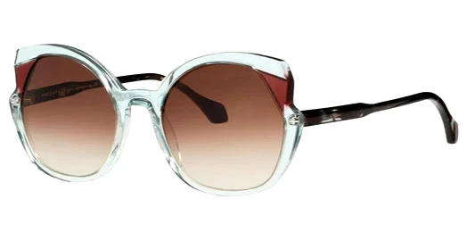 FACE A FACE WATTS 1 COL 6002 CRYSTAL BLUE W/BROWN GRADIENT LENS SUNGLASSES 51-18 - Image 1 of 4