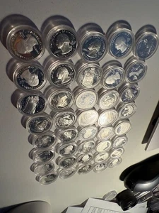 2000-2017 PROOF SILVER QUARTERS 1 ROLL - Picture 1 of 6