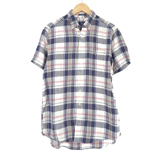 GANT Men Shirt Imported Linen Madras Plaid Flannel Nb3 Size M - Picture 1 of 8
