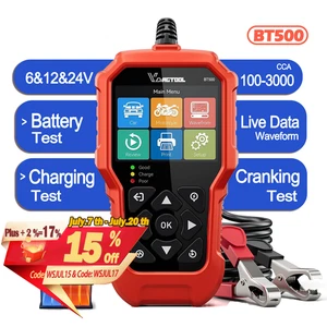 VDIAGTOOL BT500 12V Car Load Battery Tester Digital Analyzer Charging Tester LCD - Picture 1 of 13