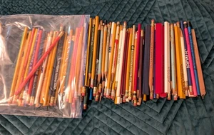 Huge Lot Vintage Advertising Pencils Assorted Brands 1980s 1990s Most NEW Lot C - Picture 1 of 4