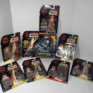 Star Wars Electronic Commtech Reader 1998 Hasbro And 7 Figures 1,2,3 Collection - Picture 1 of 8