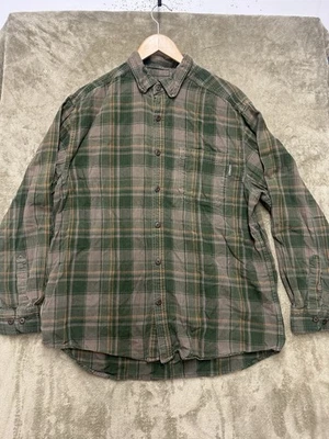 Camisa de franela con botones Wolverine para hombre talla XL marrón a cuadros senderismo al aire libre Foto 1 de 4