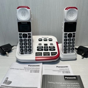 Panasonic KX-TGM420W Base with KX-TGMA44W Amplified Cordless Phone, Digital - Picture 1 of 17
