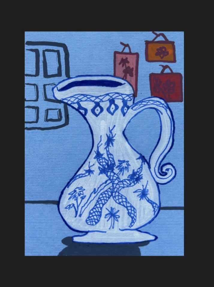 ACEO Art Card Original Mixed Media Drawing 2.5”x3.5” - Image 1 of 1