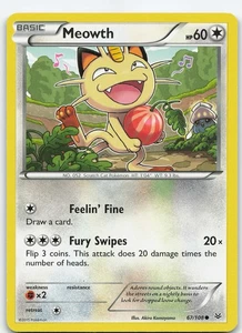 Meowth 67/108 XY - Roaring Skies Common Normal MP Pokémon TCG - Picture 1 of 2
