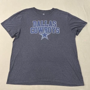 T-shirt NFL Dallas Cowboys Football grigia autentica blu stella taglia 3XL - Foto 1 di 8