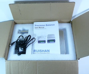 Báscula de equilibrio científico de precisión de laboratorio RUISHAN 1000g x 0,1g con peso de 500 gramos - Imagen 1 de 4