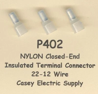 50 NYLON Insulated Closed End Terminal Connectors #22-12 Wire AWG MOLEX - Image 1 of 2