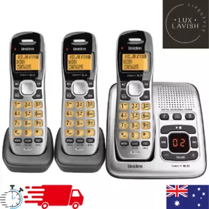 NBN Cordless Phone 3 Handset Home Office Answering Machine Telephone Landline - Picture 1 of 2