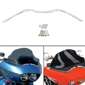 Chrome Contrast Cut Windshield Trim For Harley Road Glide FLTR FLTRX 1998-2013 - Picture 1 of 6