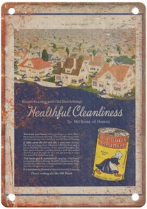 Vintage 1925 OLD DUTCH Cleanser Powder Polish Ad Reproduction Metal Sign ZF337 - Bild 1 von 2