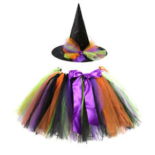  Festive Party Dress Halloween Cosplay Tutu Witch+costume Set