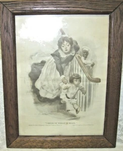 Framed 1908 Antique Advertisement Cream of Wheat Signed James Montgomery Flagg - Picture 1 of 3