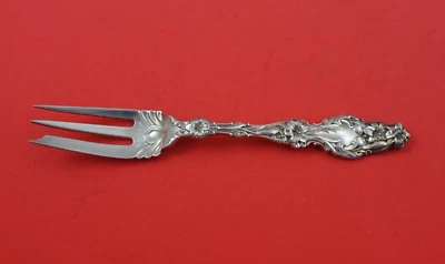 Lily by Whiting Sterling Silver Pastry Fork 3-tine 1 wide tine 6 1/4" - Image 1 of 2