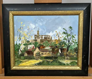 Irmgard Saame 1946-2023 Königstein Ölgemälde Taunus Blick auf Königsteiner Burg - Bild 1 von 8