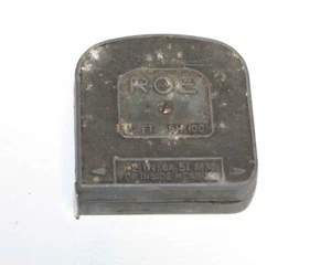 Vintage Roe 10 Ft Tape Measure Silver Tape Made USA - Picture 1 of 7