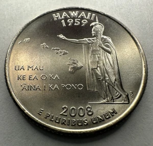 2008-D Hawaii State Quarter 25cent Coin Uncirculated from US Mint Satin Set - Picture 1 of 4