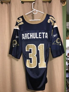 VINTAGE REEBOK Adam Archuleta #31 ST. LOUIS RAMS NFL Football Jersey Mens L Read - Picture 1 of 23