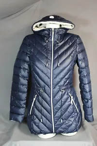 French Connection Puffer Jacket Coat Size XS Navy Blue Water Repellant - Picture 1 of 10