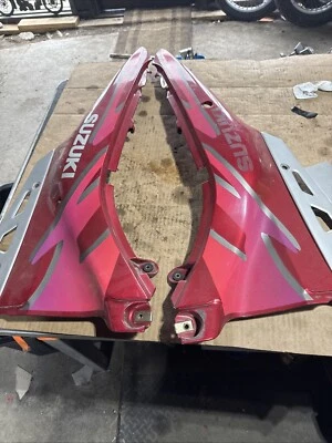 1990s Left & Right Side Covers Suzuki GSX Katana 600 1988-96 Panel Pair Set red - Image 1 of 4
