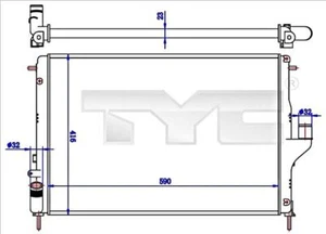 TYC Radiator For DACIA Duster Logan Sandero EXPRESS MCV 214100598R - Picture 1 of 1