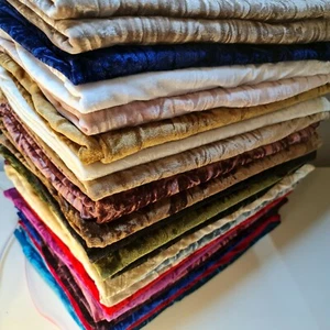 Crushed Velour Material Crush Velvet Stretch Dress Craft Quilting Fabric 58" - Picture 1 of 126
