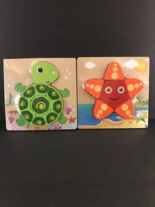 Rompecabezas de animales de madera 3D bloques de sierra clasificación juguete educativo regalos para niños - Imagen 1 de 8