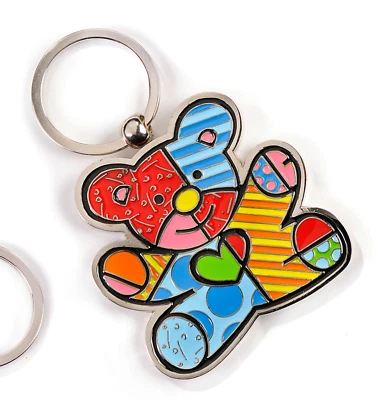 Romero Britto Key Chain Keychain Teddy Bear ** NEW ** - Изображение 1 из 4