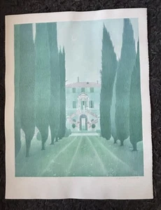 GERALD MYNOTT b1957 Limited Ed LITHOGRAPH "Tuscan Villa" ed 250 - Picture 1 of 4