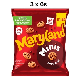 MARYLAND MINI COOKIES 3 pack of 6s/Party snack/School/Lunch cookies/Minibags - Picture 1 of 2