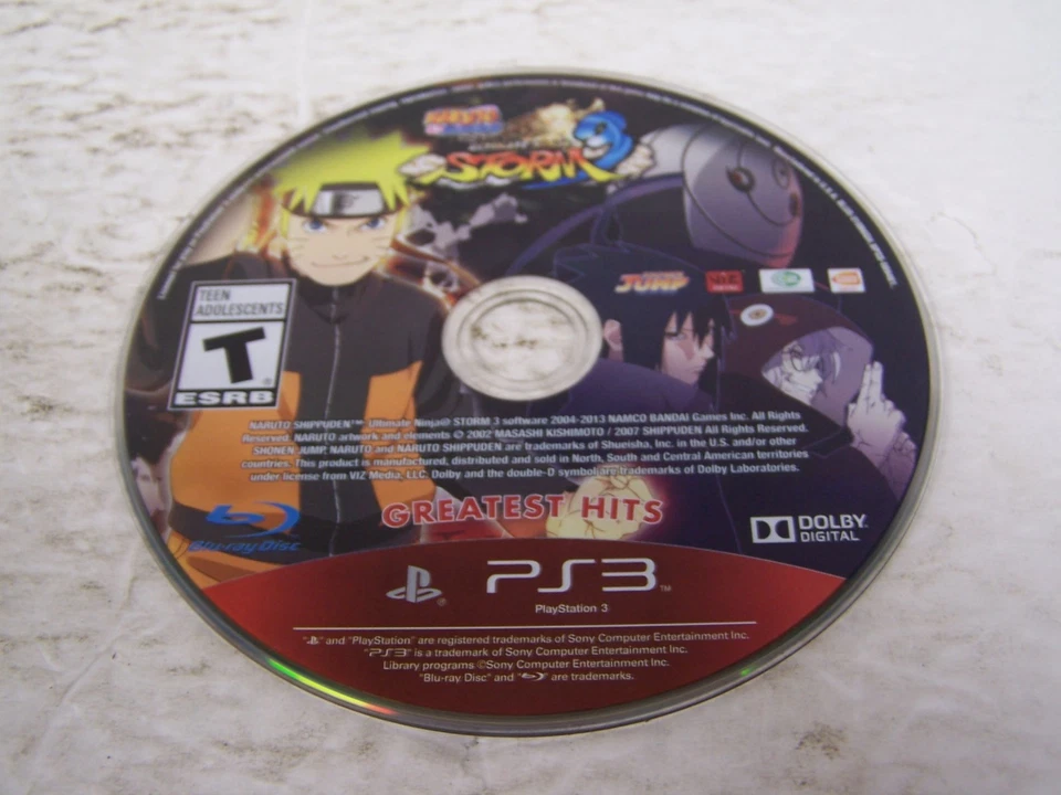 Naruto Shippuden: Ultimate Ninja Storm 3 (PS3, 2013) solo disco Foto 1 de 1