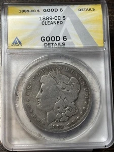 1889-CC $1 ANACS G-6 Details, Cleaned. Good Details - Picture 1 of 3