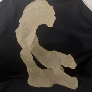 Estatua de colección LUCITE Frost PANTERA PUMA LEOPARDO MERODEANDO GRAN GATO ESCULTURA - Imagen 1 de 11