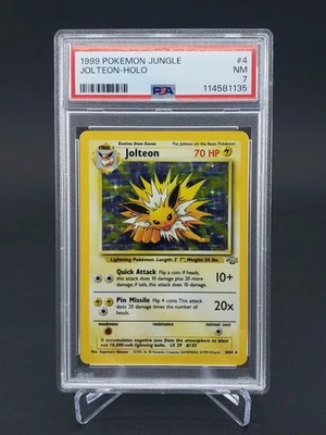 PSA 7 Jolteon Jungle 4/64 Pokemon TCG Card Holo Rare WOTC Vintage 1999 - Image 1 of 2
