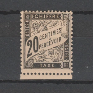 Francia 1881 Franqueo Debido (Impuesto) Yv 17 20c Negro Estampillada sin montar o nunca montada Becerros Firmados - Imagen 1 de 2