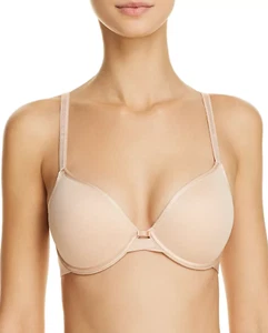 Chantelle Womens Nude Blush Modern Invisible Smooth Plunge Bra L12127 Size 36D - Picture 1 of 4