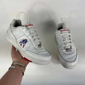Reebok NFL Recline Retro Throwback New England Patriots Sneakers Men's 8.5 White - Picture 1 of 10