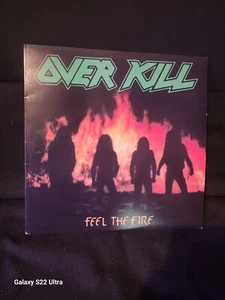 OVERKILL FEEL THE FIRE LP RED MARBLED REISSUE VINYL - Picture 1 of 3